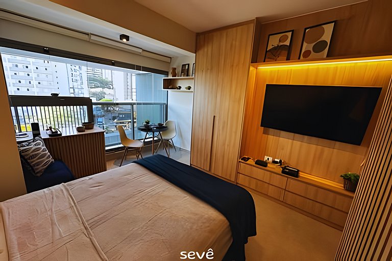 Metrô Vila Madalena - Studio - Cama de Casal