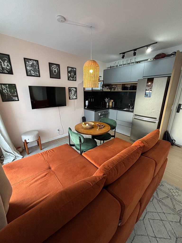 Studio com Conforto, Estilo e Vista Incrível