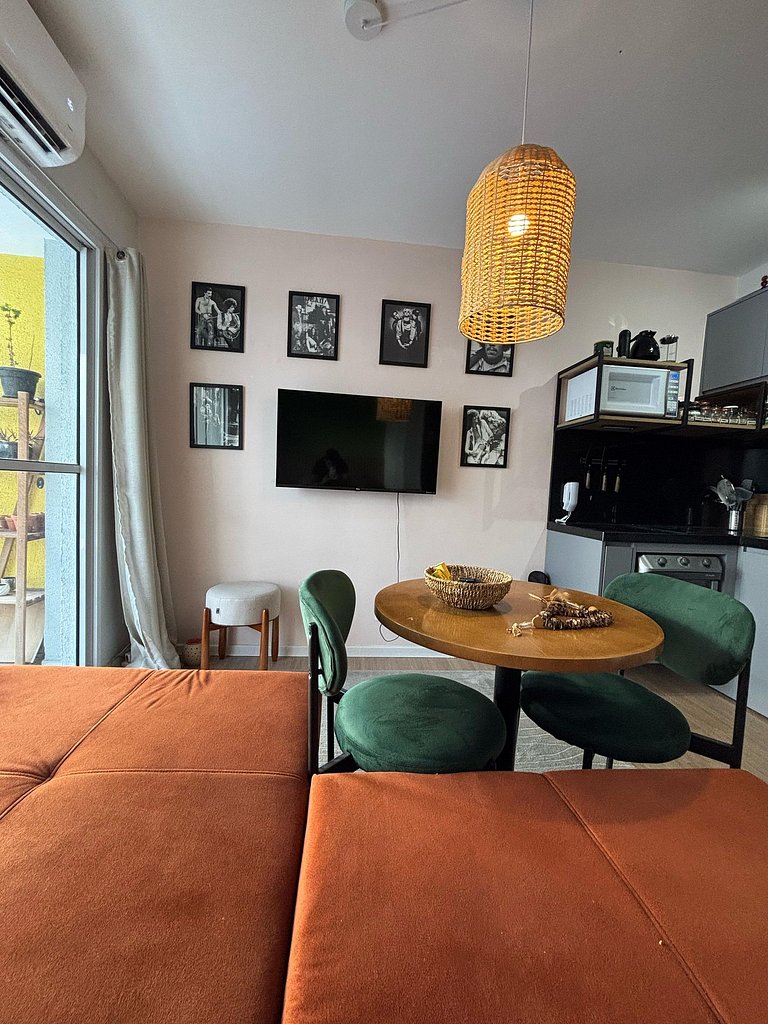 Studio com Conforto, Estilo e Vista Incrível