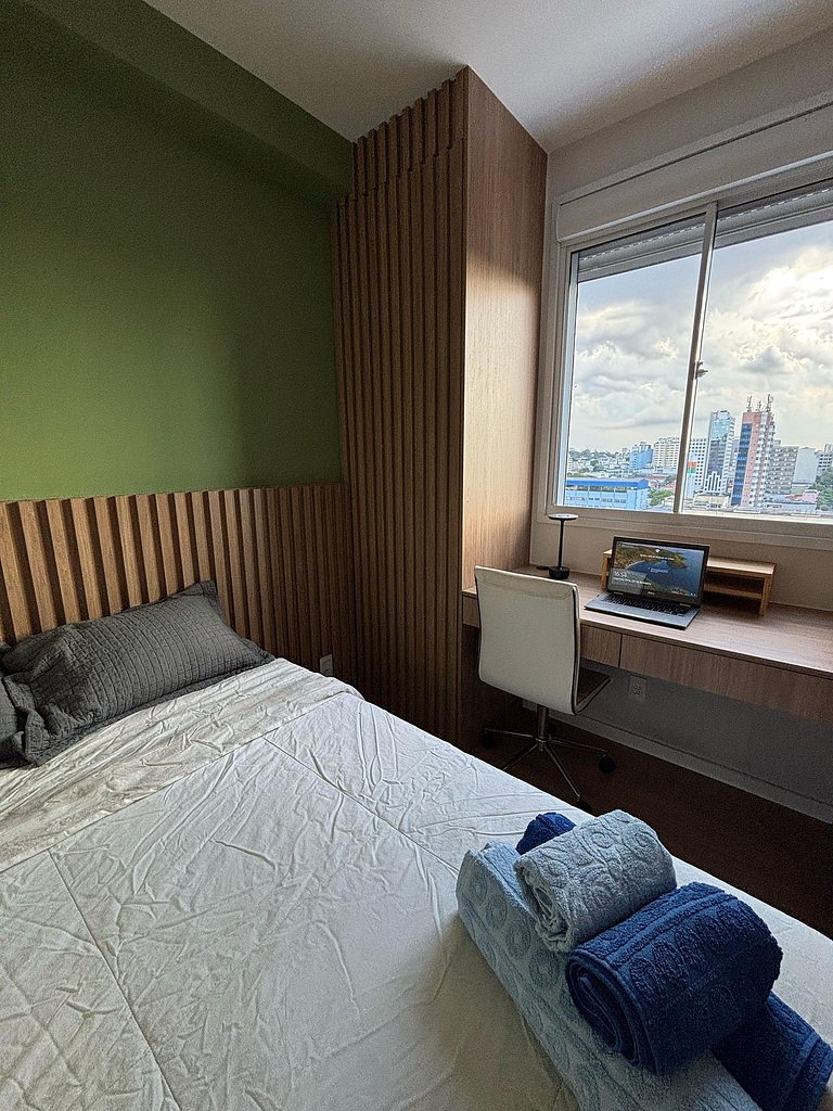 Studio com Conforto, Estilo e Vista Incrível