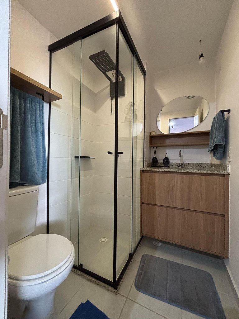 Studio com Conforto, Estilo e Vista Incrível
