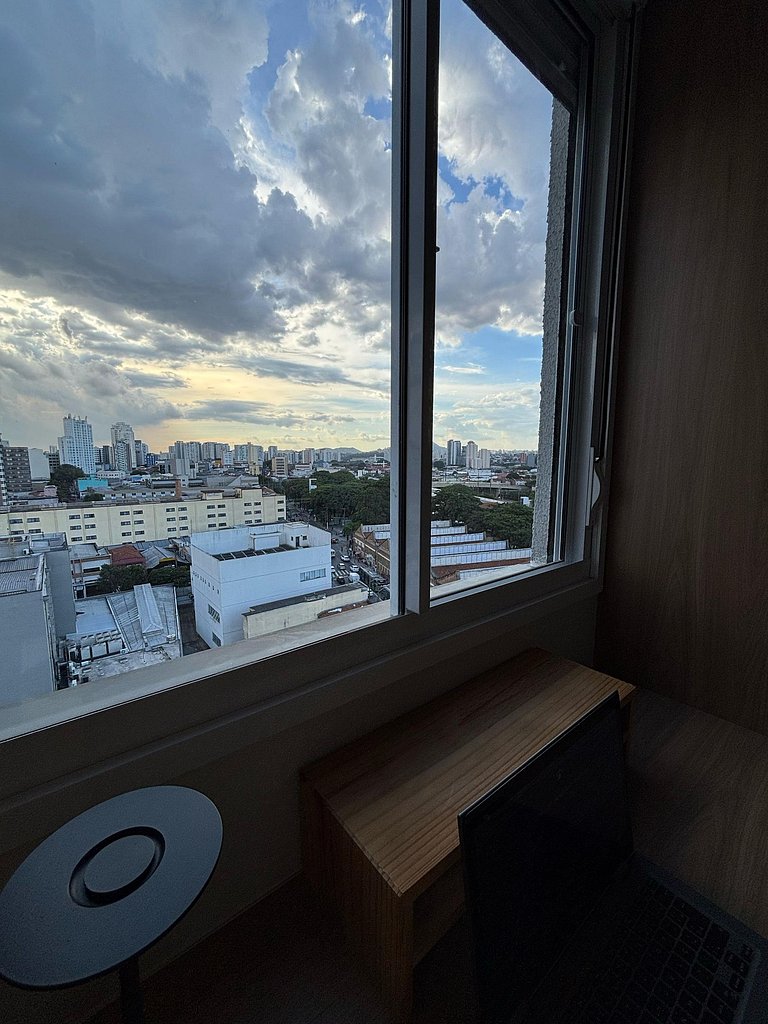 Studio com Conforto, Estilo e Vista Incrível