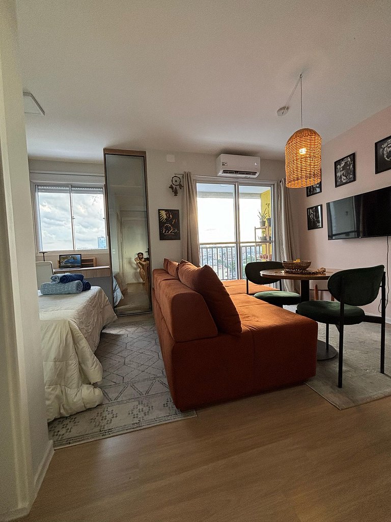 Studio com Conforto, Estilo e Vista Incrível