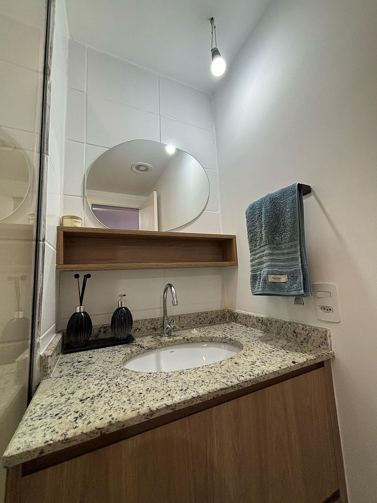 Studio com Conforto, Estilo e Vista Incrível