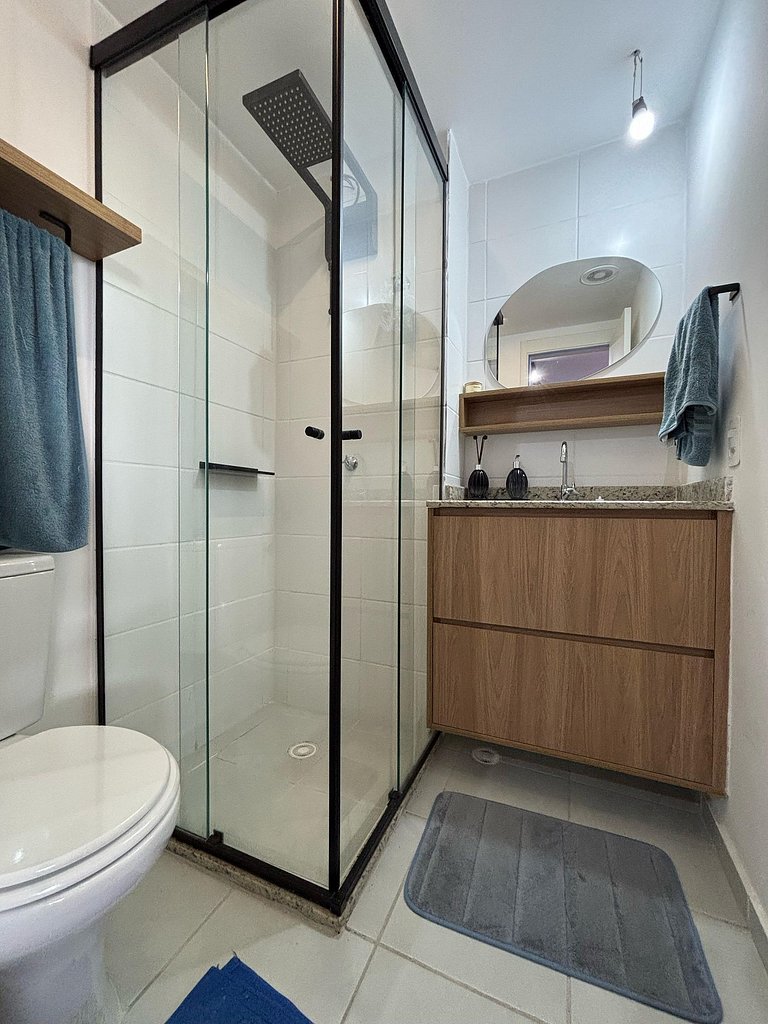 Studio com Conforto, Estilo e Vista Incrível