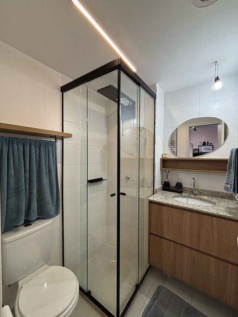 Studio com Conforto, Estilo e Vista Incrível