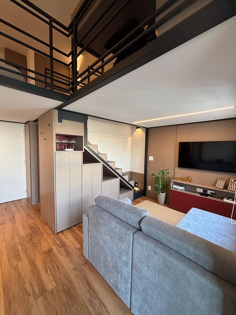 Duplex incrível c/ vista em andar alto - Pinheiros
